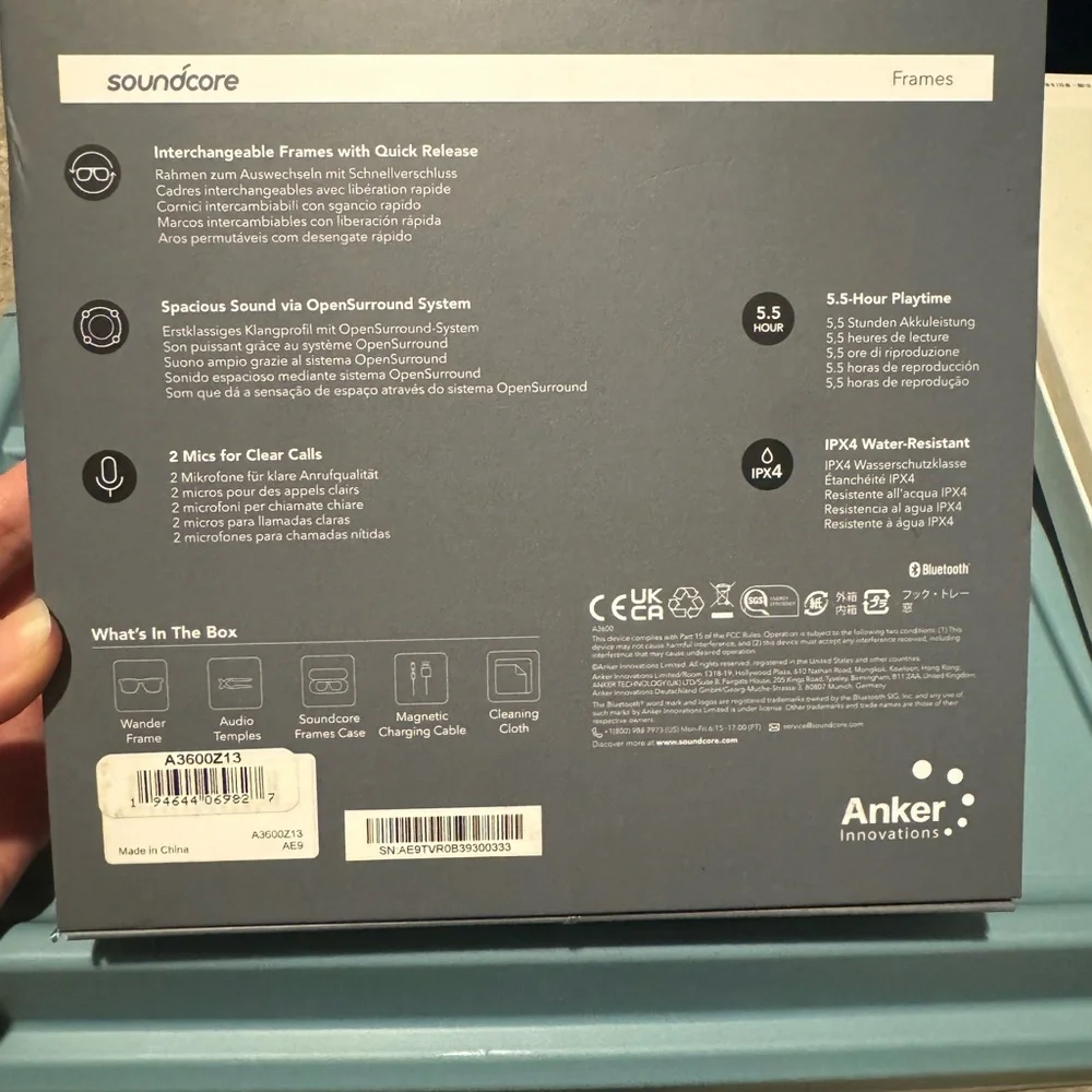 Soundcore by Anker Bluetooth Audio Glasses - Black